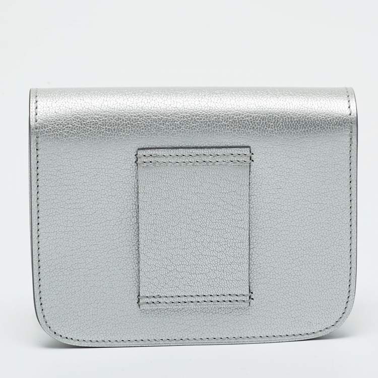 Pre Owned Hermès Argent Chevre Chamkilight Leather Constance Slim Wallet
