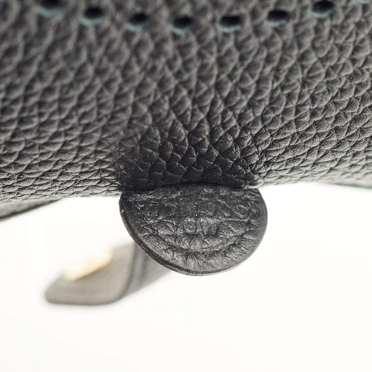 Pre Owned Hermes Noir/Ebene Taurillon Clemence Leather Evelyne Amazone TPM Bag