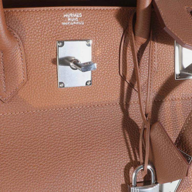 Pre Owned Hermes Birkin 40 Gold Togo Coup De Soleil HAC  Bag 