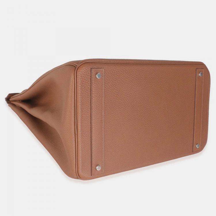 Pre Owned Hermes Birkin 40 Gold Togo Coup De Soleil HAC  Bag 