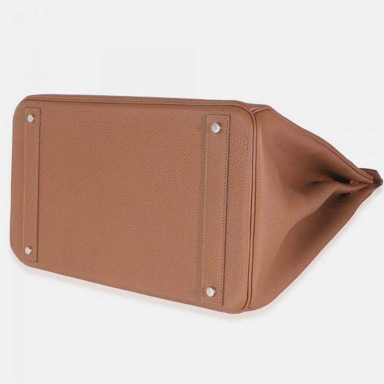 Pre Owned Hermes Birkin 40 Gold Togo Coup De Soleil HAC  Bag 