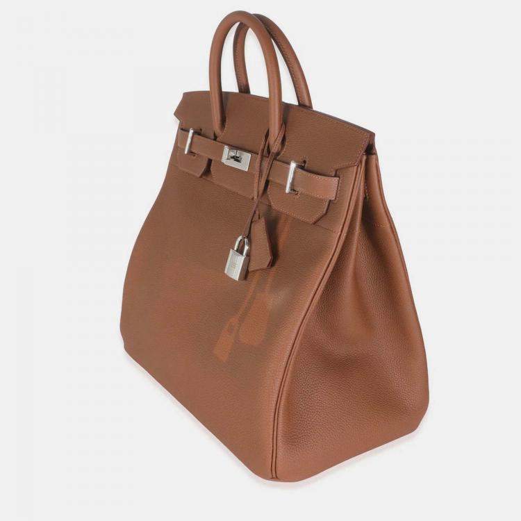 Pre Owned Hermes Birkin 40 Gold Togo Coup De Soleil HAC  Bag 