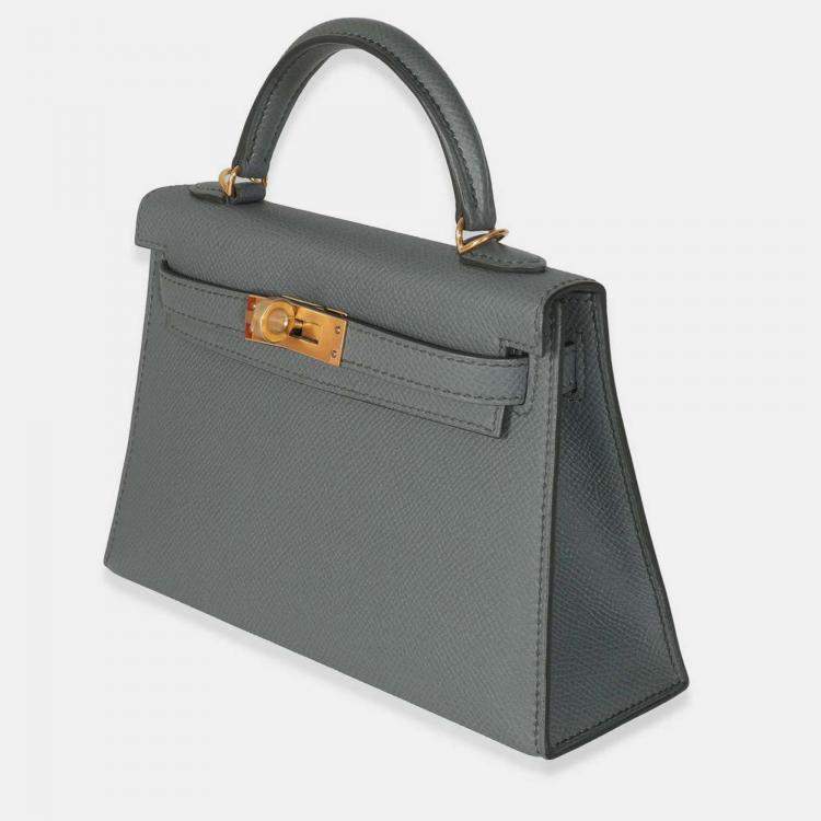 مملوكة مسبقًا حقيبة هيرمس كِلي ميني 20 فيرت أماند جلد إيبسوم