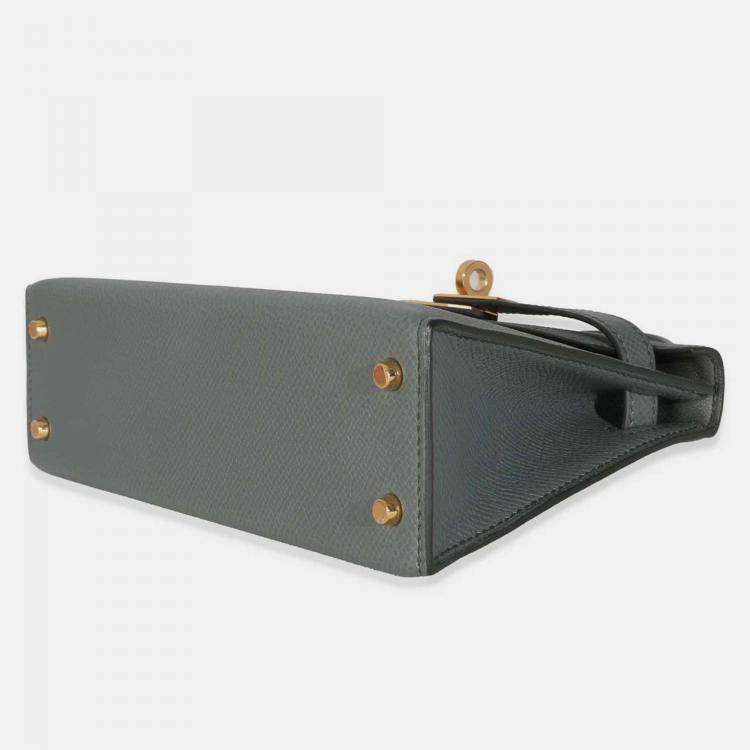 مملوكة مسبقًا حقيبة هيرمس كِلي ميني 20 فيرت أماند جلد إيبسوم