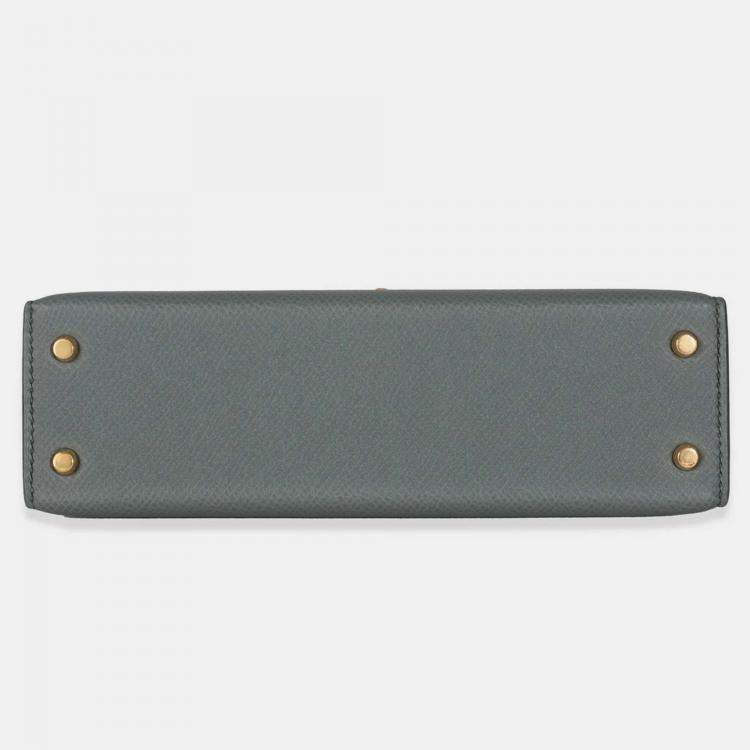 مملوكة مسبقًا حقيبة هيرمس كِلي ميني 20 فيرت أماند جلد إيبسوم