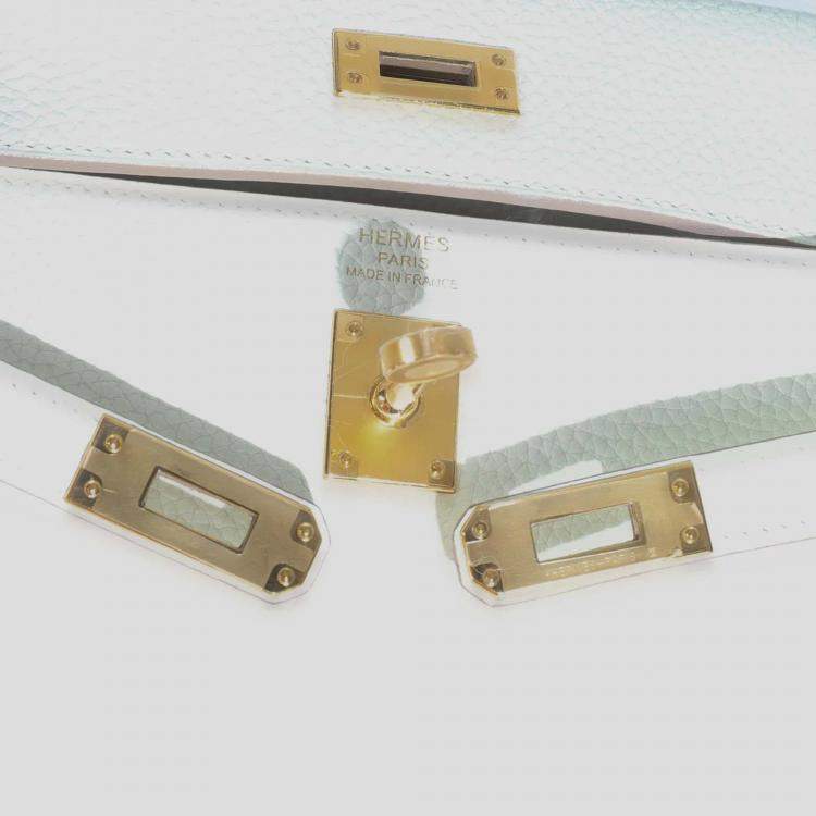 Pre Owned Hermes  Kelly 25  Mushroom Togo Retourne Bag