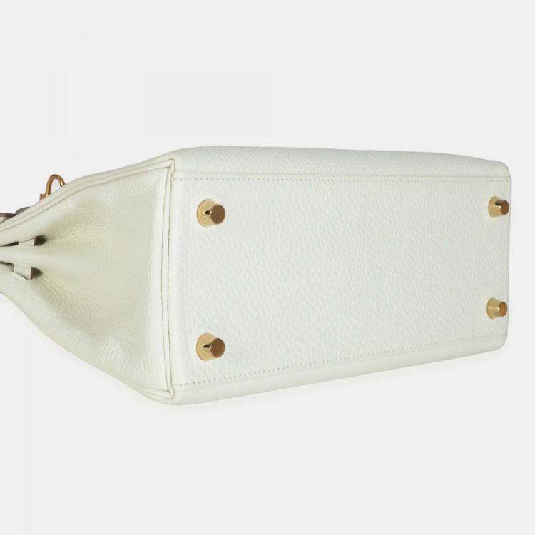 Pre Owned Hermes  Kelly 25  Mushroom Togo Retourne Bag