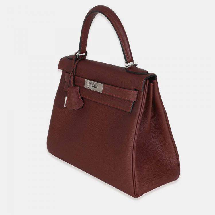 Pre Owned Hermes Rouge H Togo Retourne Kelly 28 SHW