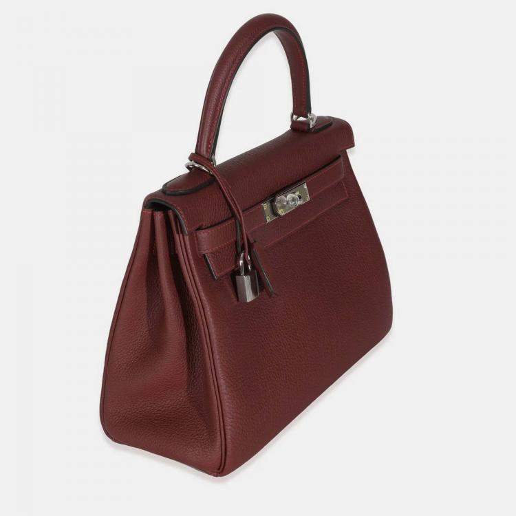 Pre Owned Hermes Rouge H Togo Retourne Kelly 28 SHW