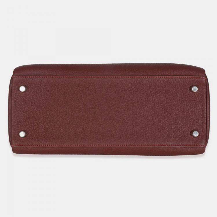 Pre Owned Hermes Rouge H Togo Retourne Kelly 28 SHW
