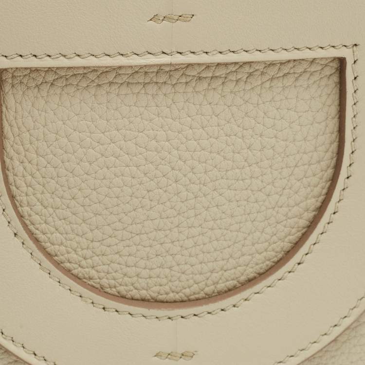 Pre Owned Hermès Beton Taurillon Clemence and Swift Leather In The Loop 18 Bag