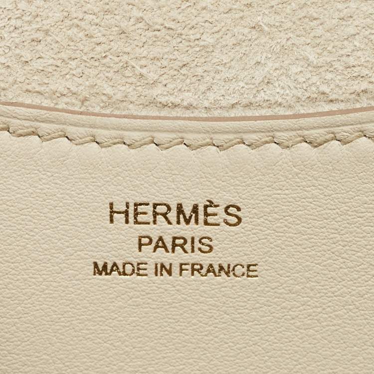 Pre Owned Hermès Beton Taurillon Clemence and Swift Leather In The Loop 18 Bag