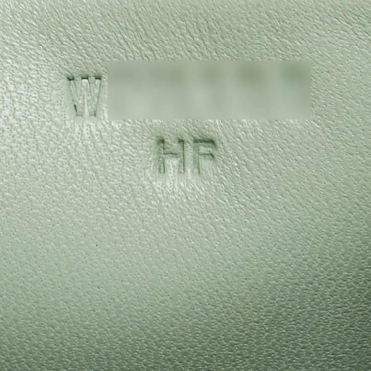 Pre Owned Hermes Vert d'eau Matte Alligator Palladium Finish Constance 18 Mini Bag