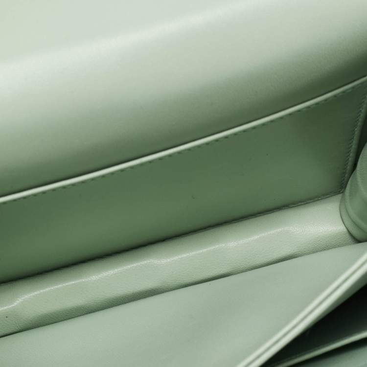 Pre Owned Hermes Vert d'eau Matte Alligator Palladium Finish Constance 18 Mini Bag