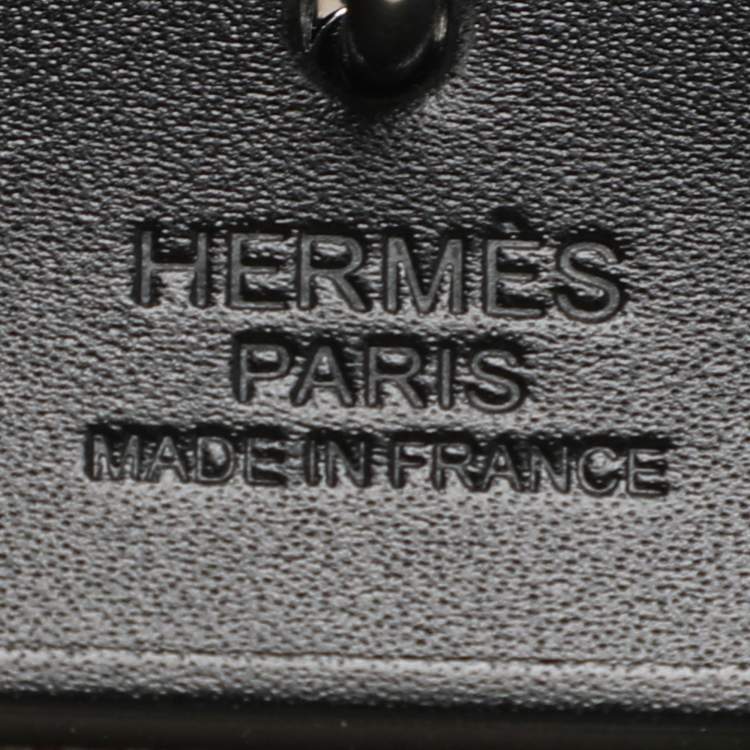 Pre Owned Hermès Vert Comics/Black H Plume Canvas and Vache Hunter Leather Maillons & Co Motif Herbag Zip 31 Bag