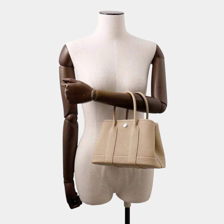 Pre Owned Hermes Neo Garden  Size 23 Trench Negonda Leather Bag