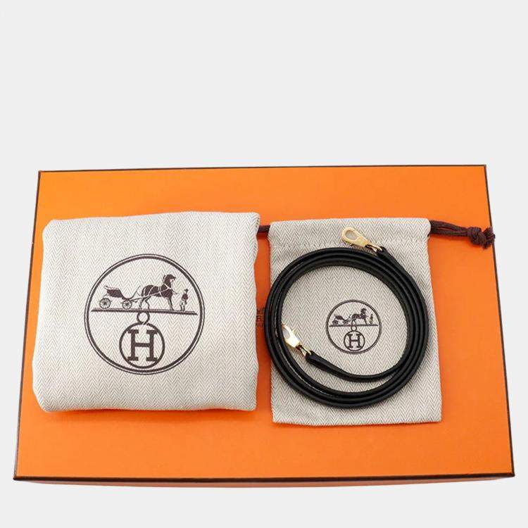 Pre Owned Hermes Bolide 1923 Black Chevre Myzore Goatskin Size Mini