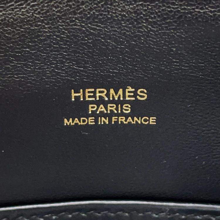 Pre Owned Hermes Bolide 1923 Black Chevre Myzore Goatskin Size Mini
