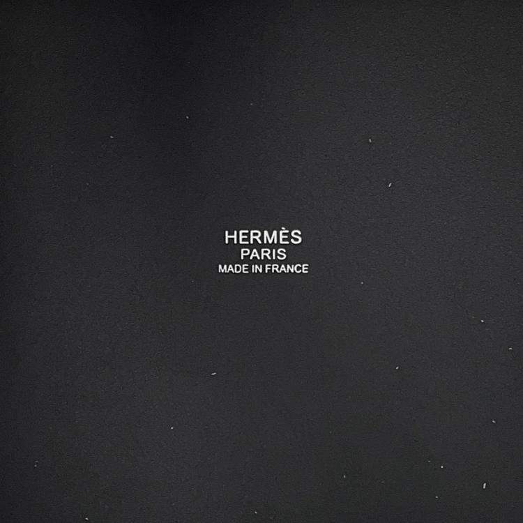 Pre Owned Hermes Picotin Lock 18  Blanket Black /Ecru/Fauve/Blue Zanzibar Toile H Swift Leather Bag