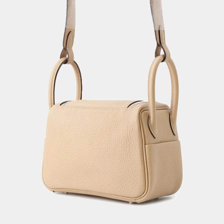 Pre Owned Hermes Lindy Verso Trench/Etoupe Taurillon Clemence Size Mini