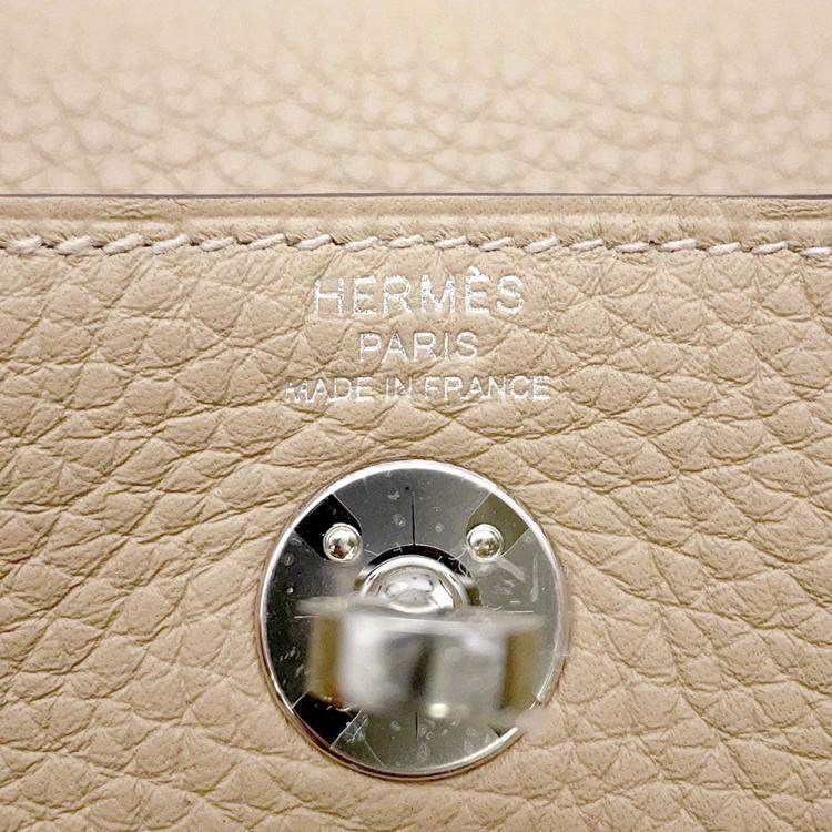 Pre Owned Hermes Lindy Verso Trench/Etoupe Taurillon Clemence Size Mini