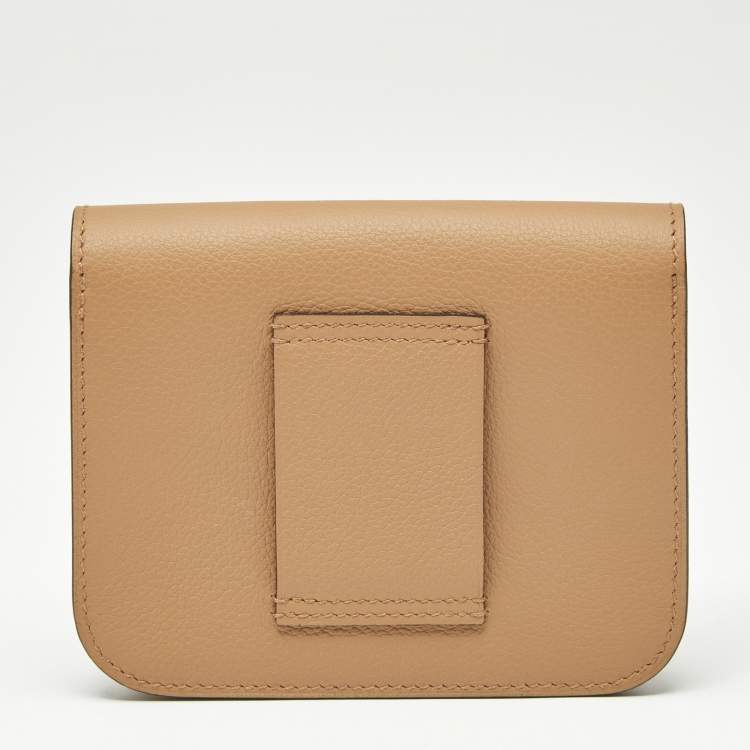 Pre Owned Hermès Chai/Lime Evercolor Leather Constance Slim Wallet