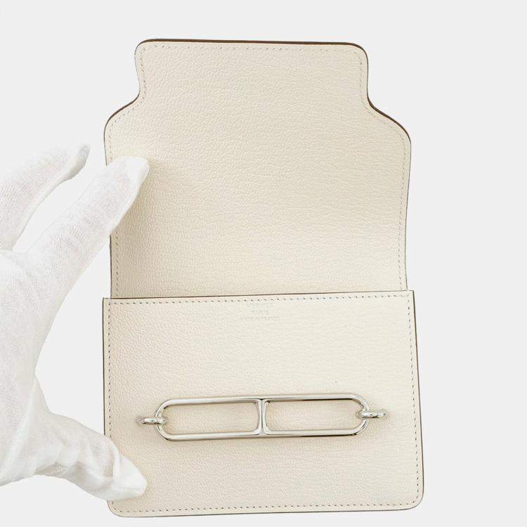 Pre Owned Hermes Roulis Slim Nata Chevre Myzore Goatskin Coin Purse