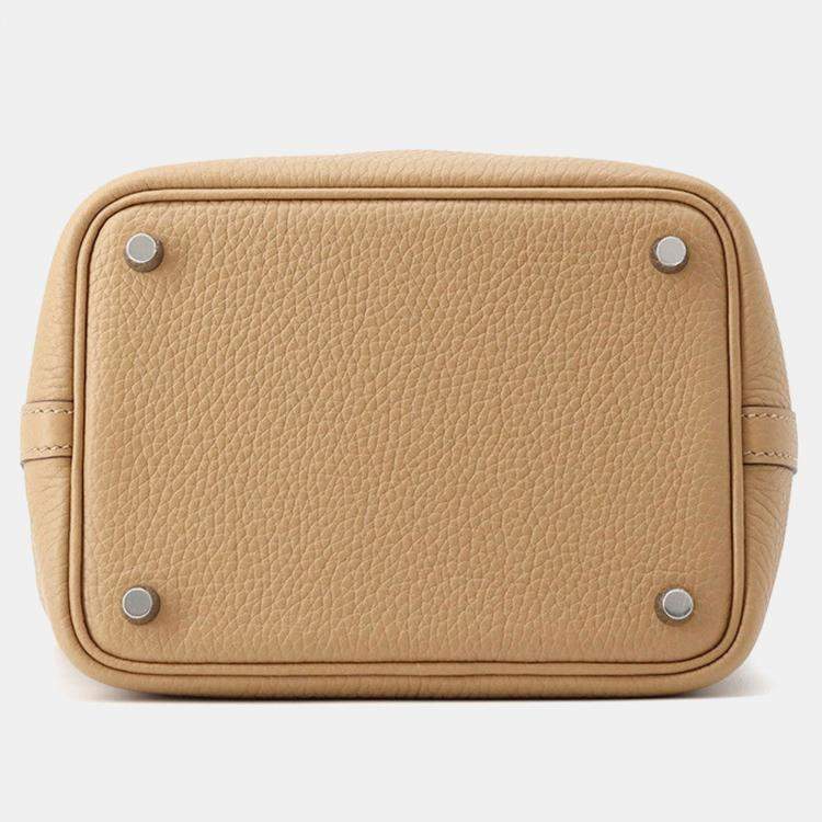 Pre Owned Hermes Picotin Lock Biscuit Taurillon Clemence PM