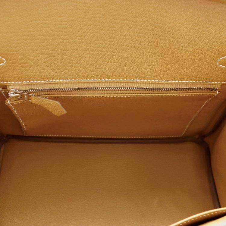 Pre Owned Hermes Birkin Natural Sable Togo Leather Size 25