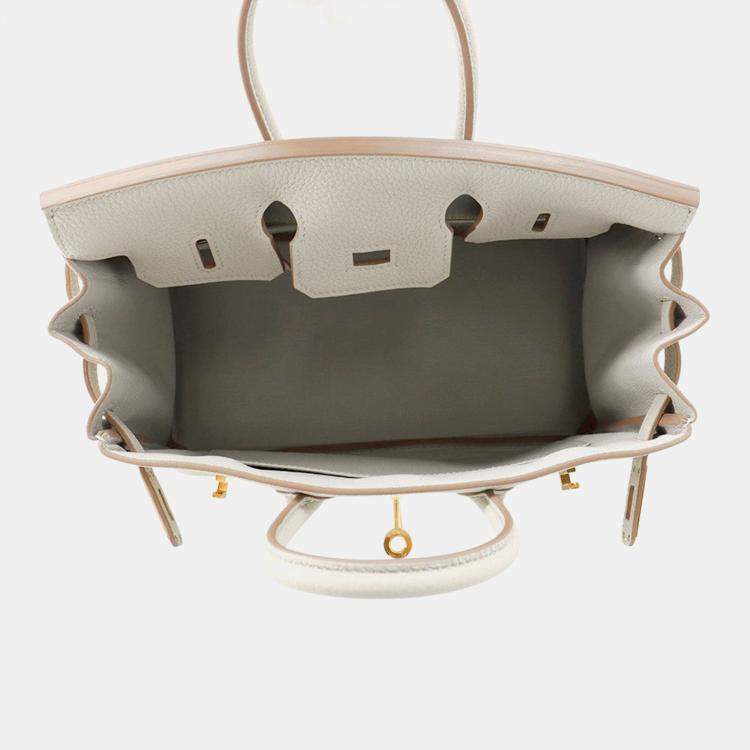 Pre Owned Hermes Birkin Grease Pail Togo Leather Size 25