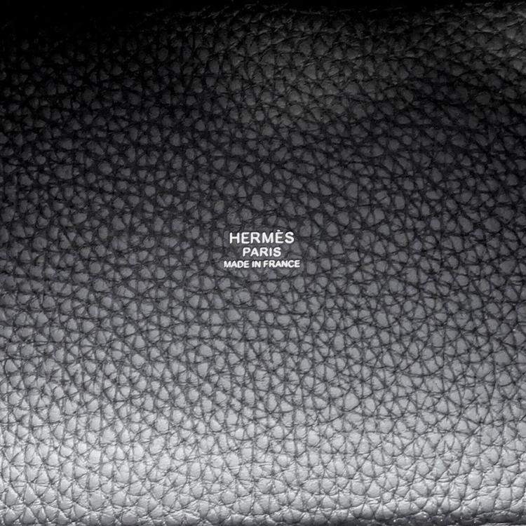 Pre Owned Hermes Picotin Padlock 18 Black Taurillon Clemence