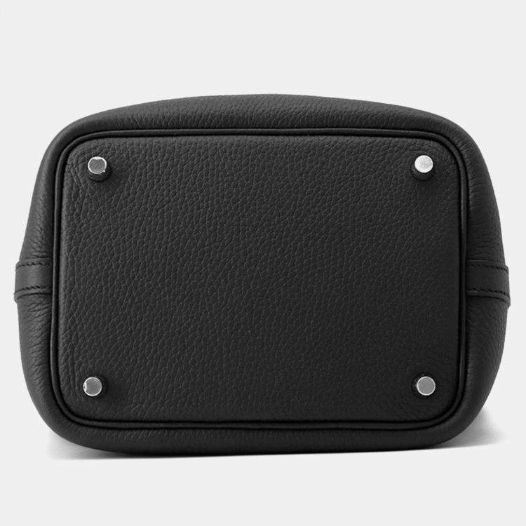 Pre Owned Hermes Picotin Padlock 18 Black Taurillon Clemence