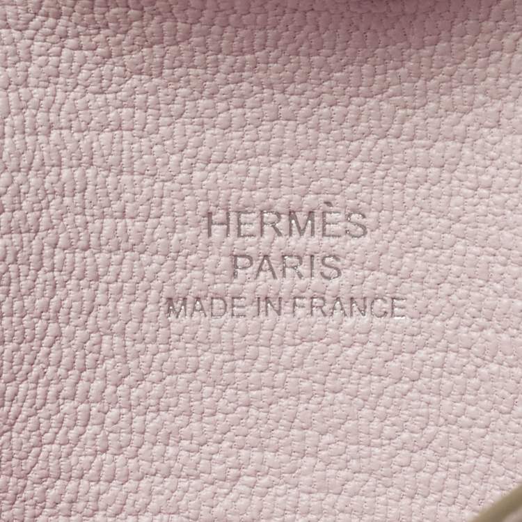 Pre Owned Hermes Iliade Mauve Pâle Evercolor Leather Card Holder