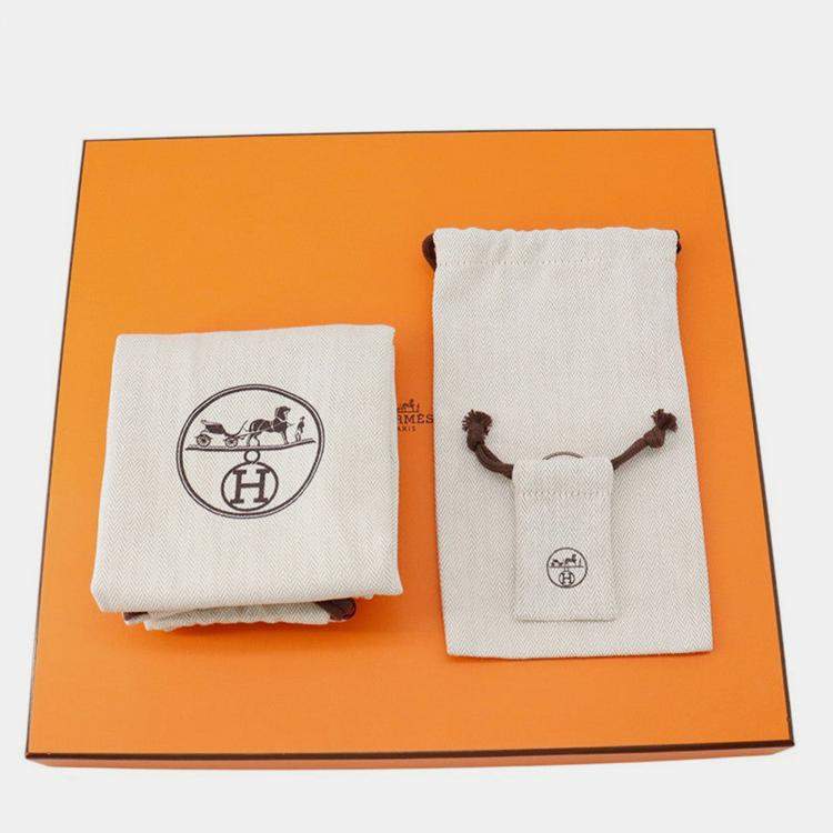 Pre Owned Hermes Petit Arson Jaunemango Taurillon Clemence Swift Leather