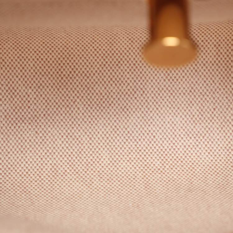 Pre Owned Hermes Herbag 20 Gold Plated Beige/Brown Canvas and  Leather Bag