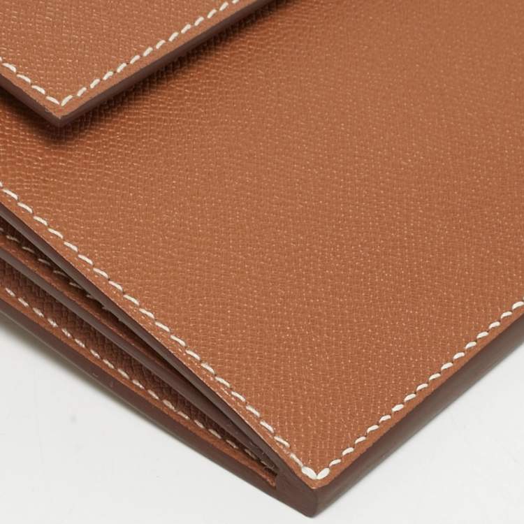 Pre Owned محفظة هيرمس كيلي بوكيت مادام ذهبي طويل