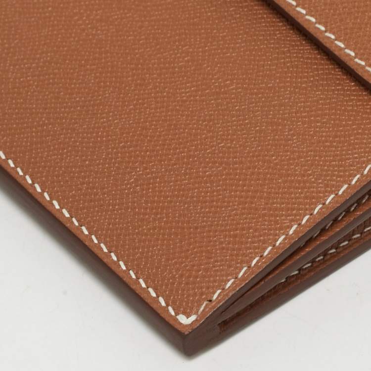 Pre Owned محفظة هيرمس كيلي بوكيت مادام ذهبي طويل