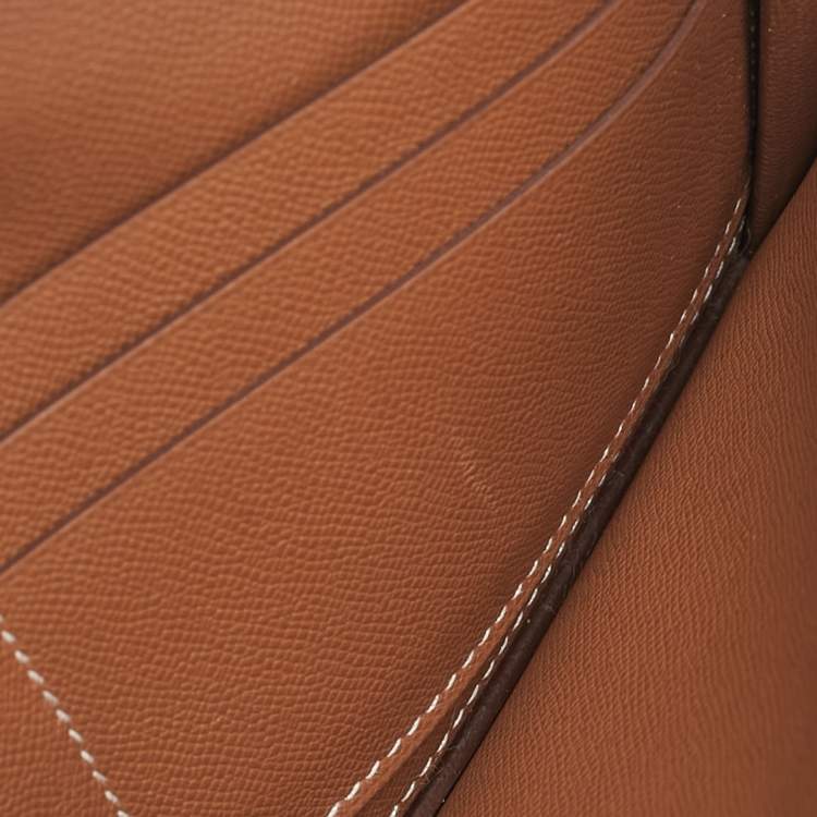 Pre Owned محفظة هيرمس كيلي بوكيت مادام ذهبي طويل