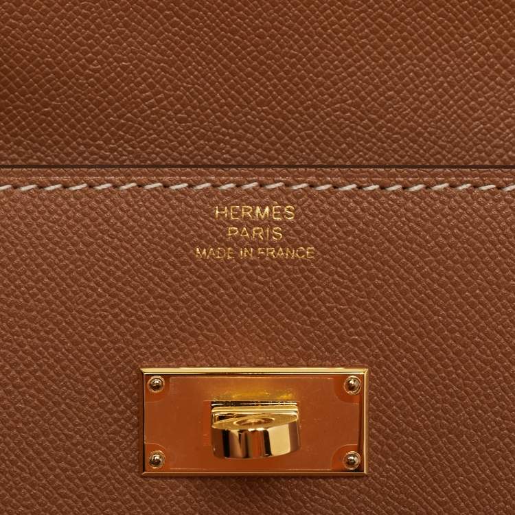Pre Owned محفظة هيرمس كيلي بوكيت مادام ذهبي طويل