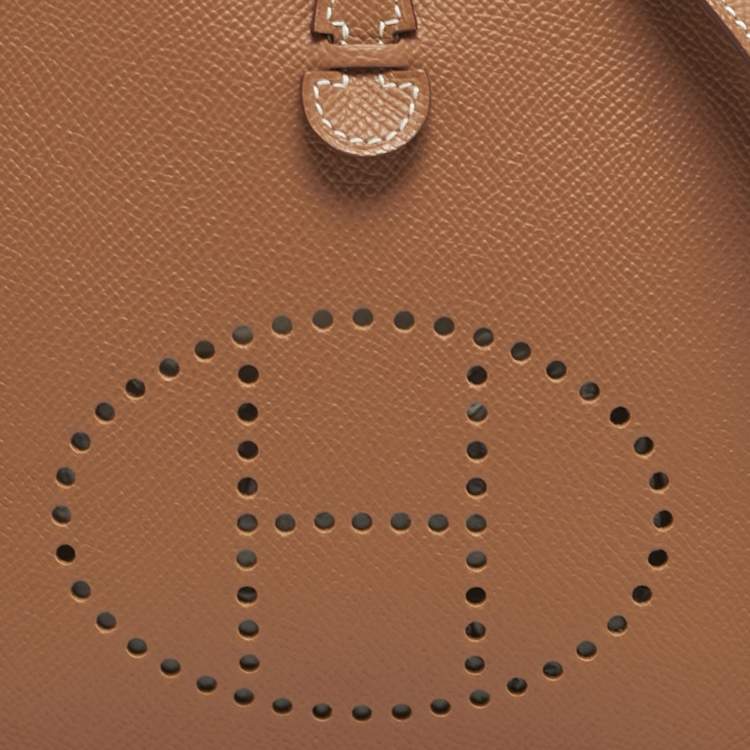 Pre Owned Hermes Evelyne TPM Gold Epsom Leather Bag