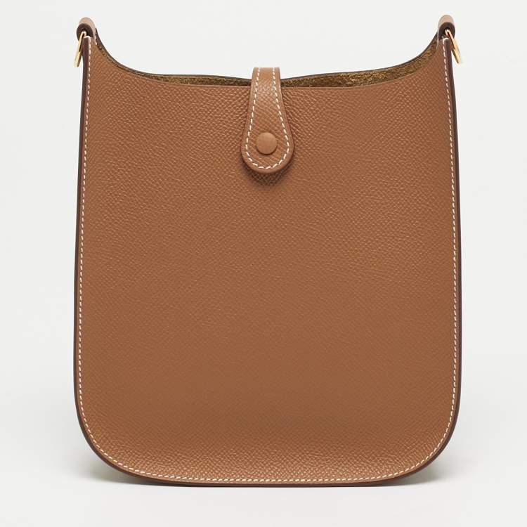 Pre Owned Hermes Evelyne TPM Gold Epsom Leather Bag