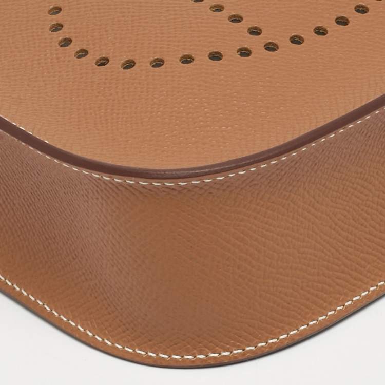 Pre Owned Hermes Evelyne TPM Gold Epsom Leather Bag