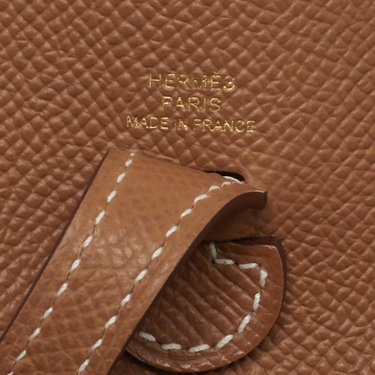 Pre Owned Hermes Evelyne TPM Gold Epsom Leather Bag