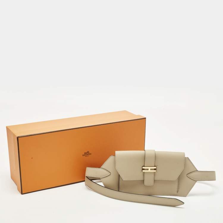 Pre Owned Hermès Elan Pocket Trench Swift Leather Belt Bag