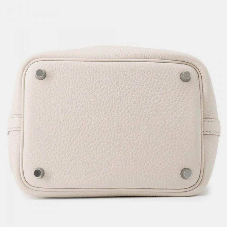 Pre Owned Hermes Picotin Lock Beton Taurillon Clemence Size Pm