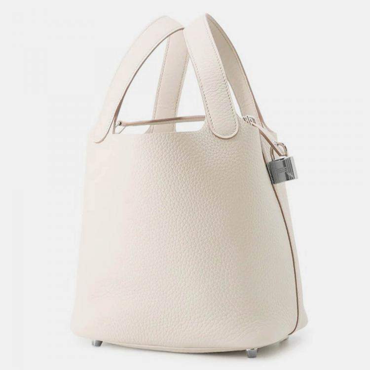 Pre Owned Hermes Picotin Lock Beton Taurillon Clemence Size Pm