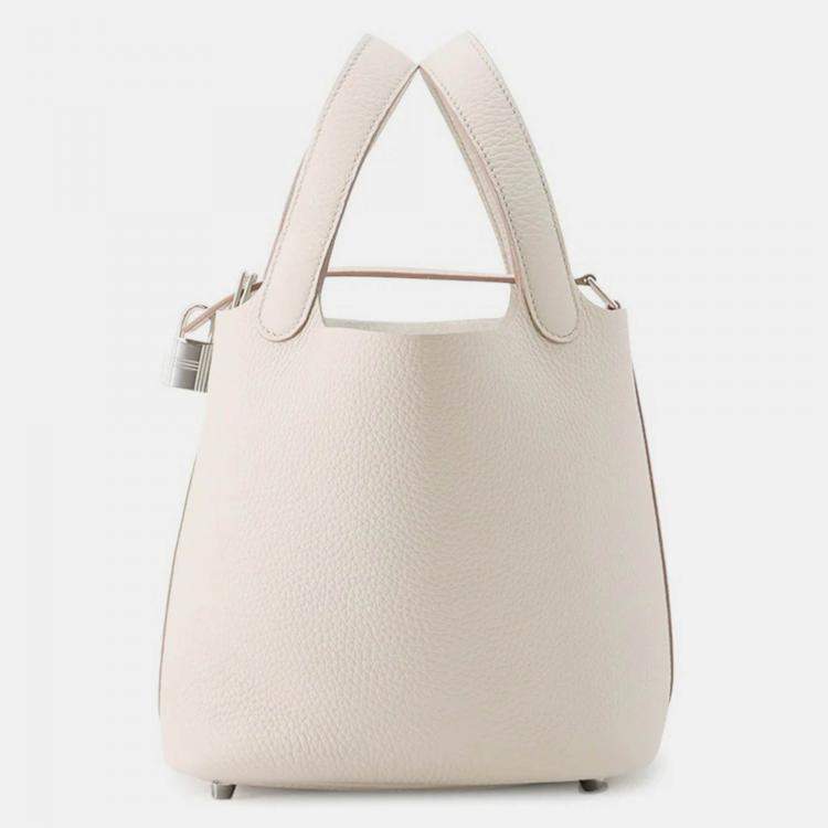 Pre Owned Hermes Picotin Lock Beton Taurillon Clemence Size Pm