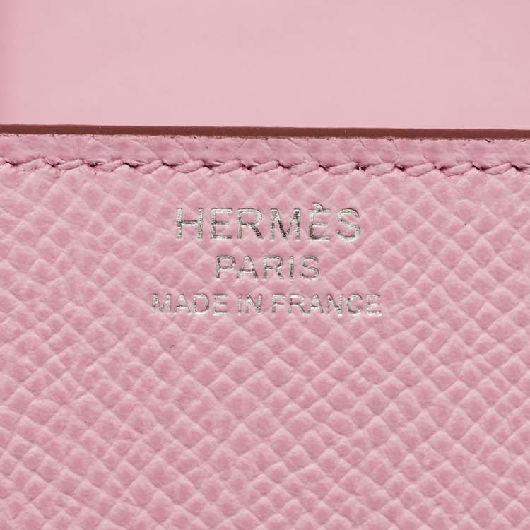 Pre Owned Hermes Della Cavalleria Mini Mauve Sylvestre Epsom Leather Crossbody Bag