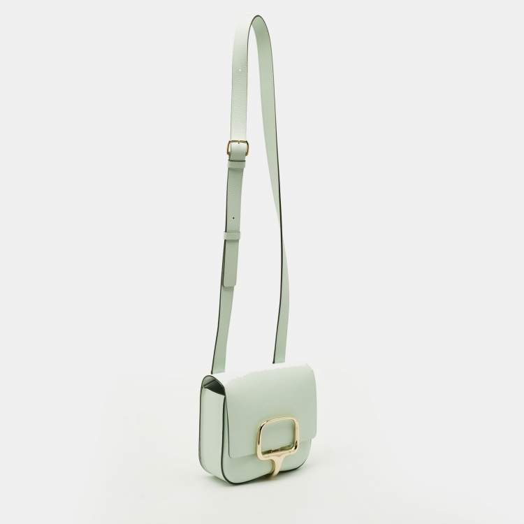 Pre Owned Hermes Della Cavalleria Mini Vert Peppermint Epsom Leather Crossbody Bag