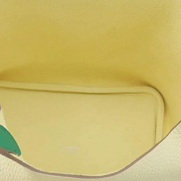 مملوكة مسبقًا Hermes Picotin Lock Eclat Jaune Milton/Vert Vertigo Taurillon Clemence Swift Leather Size PM